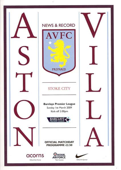 Aston Villa FC v Stoke City FC